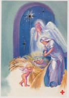 ANGEL CHRISTMAS Holidays Vintage Postcard CPSM #PAH808.A - Angels