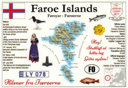 1 Map Of Faroe Islands * 1 Landkarte Der Färöer-Inseln, Mit Informationen Und Der Flagge Der Färöer-Inseln * - Maps