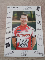 Cyclisme Cycling Ciclismo Ciclista Wielrennen Radfahren HOEDEMACKERS BERRY (Team Cologne 2001) - Cycling