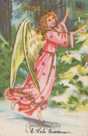 ENGEL WEIHNACHTSFERIEN Vintage Ansichtskarte Postkarte CPSMPF #PAG799.A - Angels