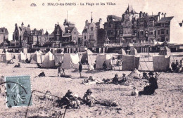 59 - MALO Les BAINS ( Dunkerque ) - La Plage Et Les Villas - Malo Les Bains