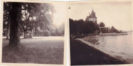  Photo Originale - Année 1924 - PORNIC ( Loire Atlantique )  Le Chateau Et Le Parc - Lot 2 Photos - Places
