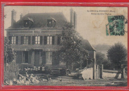 Carte Postale 27. Saint-Denis-le-Ferment  Ferme Derrière L'église  Très Beau Plan - Other & Unclassified