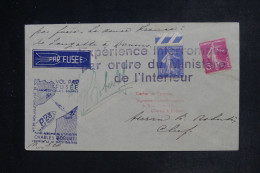 FRANCE - Cachet Du  Vol Par Fusée Interrompu De Calais Sur Enveloppe Pour Douvres En 1935 Avec Signature  - L 152580 - 1927-1959 Briefe & Dokumente