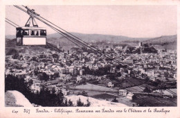 65 - LOURDES - Téléférique - Panorama Sur Lourdes Vers Le Chateau Et La Basilique - Lourdes