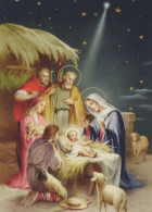 Vergine Maria Madonna Gesù Bambino Natale Religione Vintage Cartolina CPSM #PBB874.A - Jungfräuliche Marie Und Madona