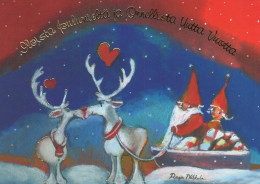 PÈRE NOËL Bonne Année Noël GNOME Vintage Carte Postale CPSM #PAY677.A - Santa Claus