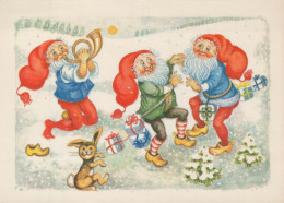 WEIHNACHTSMANN SANTA CLAUS Neujahr Weihnachten GNOME Vintage Ansichtskarte Postkarte CPSM #PAY563.A - Santa Claus
