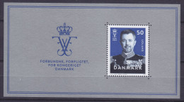 Denmark 2024, 50.00 Kr. Block Miniature Sheet King Frederik X. First Stamp As King, MNH** - Neufs