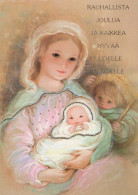 Virgen María Virgen Niño JESÚS Navidad Religión Vintage Tarjeta Postal CPSM #PBP673.A - Jungfräuliche Marie Und Madona