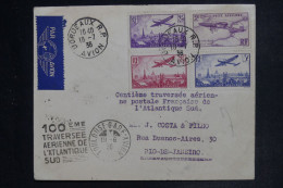 FRANCE - Cachet Commémoratif De La 100ème  Traversée Aérienne De L'Atlantique Sud Sur Enveloppe En 1936  - L 152582 - 1927-1959 Lettres & Documents