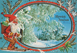 PÈRE NOËL Bonne Année Noël GNOME Vintage Carte Postale CPSM #PBM132.A - Santa Claus
