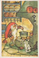 WEIHNACHTSMANN SANTA CLAUS Neujahr Weihnachten GNOME Vintage Ansichtskarte Postkarte CPSM #PBL932.A - Kerstman