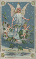 ANGELO Buon Anno Natale Vintage Cartolina CPA #PAG655.A - Anges