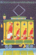 BABBO NATALE Buon Anno Natale Vintage Cartolina CPSMPF #PKG326.A - Santa Claus