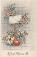PÂQUES FLEURS ŒUF Vintage Carte Postale CPA #PKE179.A - Easter