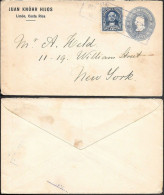 Costa Rica Limon Uprated 10c Postal Stationery Cover To USA 1910 - Costa Rica