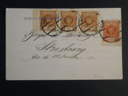 DP16 POLOGNE BELLE CARTE  BANK  1924 WARSAW A STRASBOURG FRANCE +TP BORDS DE FEUILLE +  AFFRA. INTERESSANT - Covers & Documents