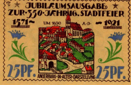 25 PFENNIG 1921 Stadt ANGERBURG East PRUSSLAND UNC DEUTSCHLAND Notgeld #PA064 - [11] Emisiones Locales