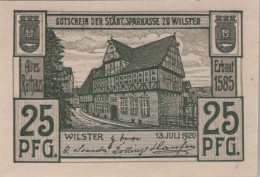 25 PFENNIG 1920 Stadt WILSTER Schleswig-Holstein DEUTSCHLAND Notgeld #PF387 - [11] Emisiones Locales