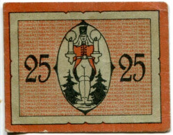 25 PFENNIG 1920 Stadt SCHWARZENBERG IM ERZGEBIRGE Saxony DEUTSCHLAND Notgeld Papiergeld Banknote #PL590 - [11] Emisiones Locales