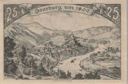 25 PFENNIG 1920 Stadt SAARBURG Rhine DEUTSCHLAND Notgeld Banknote #PG159 - [11] Emisiones Locales