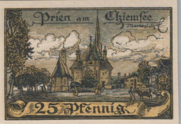 25 PFENNIG 1920 Stadt PRIEN Bavaria UNC DEUTSCHLAND Notgeld Banknote #PB729 - [11] Emisiones Locales