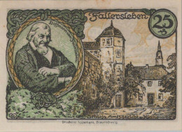 25 PFENNIG 1920 Stadt FALLERSLEBEN Hanover UNC DEUTSCHLAND Notgeld #PA567 - [11] Emissioni Locali