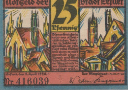 25 PFENNIG 1920 Stadt ERFURT Saxony UNC DEUTSCHLAND Notgeld Banknote #PB304 - [11] Emissions Locales