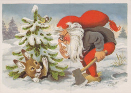 BABBO NATALE Natale Vintage Cartolina CPSM #PAK915.IT - Santa Claus