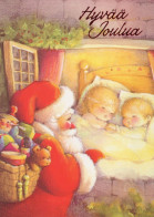 BABBO NATALE BAMBINO Natale Vintage Cartolina CPSM #PAK219.IT - Santa Claus