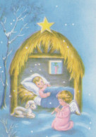 ANGELO Buon Anno Natale Vintage Cartolina CPSM #PAH753.IT - Engel