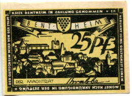 25 PFENNIG Stadt BENTHEIM Hanover DEUTSCHLAND Notgeld Papiergeld Banknote #PL665 - [11] Emisiones Locales