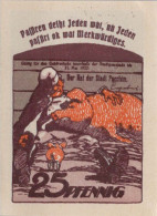 25 PFENNIG 1922 Stadt PARCHIM Mecklenburg-Schwerin UNC DEUTSCHLAND #PI867 - [11] Local Banknote Issues