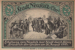 25 PFENNIG 1922 Stadt NEUSALZ Niedrigeren Silesia UNC DEUTSCHLAND Notgeld #PD270 - [11] Local Banknote Issues