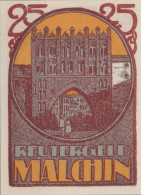 25 PFENNIG 1922 Stadt MALCHIN Mecklenburg-Schwerin UNC DEUTSCHLAND #PI758 - [11] Emissions Locales