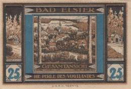 25 PFENNIG 1922 Stadt BAD ELSTER Saxony UNC DEUTSCHLAND Notgeld Banknote #PC939 - [11] Local Banknote Issues