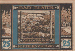 25 PFENNIG 1922 Stadt BAD ELSTER Saxony UNC DEUTSCHLAND Notgeld Banknote #PC927 - [11] Emissions Locales