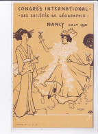 PUBLICITE : Congrès International Des Sociétés De Géographie à Nancy En 1901 (Demeufvre)- Très Bon état - Advertising