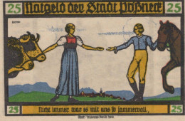 25 PFENNIG 1921 Stadt PÖSSNECK Thuringia UNC DEUTSCHLAND Notgeld Banknote #PB652 - [11] Emissioni Locali