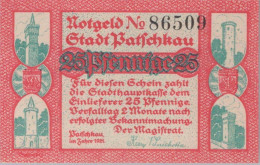 25 PFENNIG 1921 Stadt PATSCHKAU Oberen Silesia DEUTSCHLAND Notgeld #PD545 - [11] Lokale Uitgaven