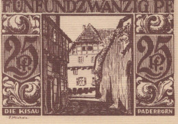 25 PFENNIG 1921 Stadt PADERBORN Westphalia UNC DEUTSCHLAND Notgeld #PI888 - [11] Emissioni Locali