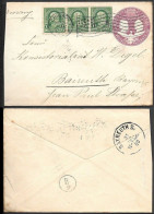 USA Uprated 2c Postal Stationery Cover To Germany 1900. Chicago Flag Postmark - Storia Postale