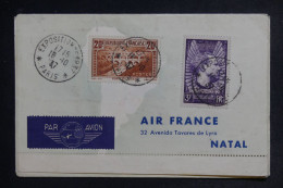 FRANCE - Pont Du Gard Sur Lettre "Tour Du Monde " Par Avion En 1937 - L 152587 - 1927-1959 Lettres & Documents