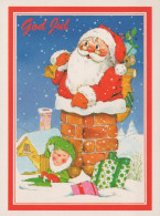 WEIHNACHTSMANN SANTA CLAUS WEIHNACHTSFERIEN Vintage Postkarte CPSM #PAJ728.DE - Kerstman
