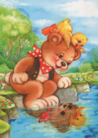 NASCERE Animale Vintage Cartolina CPSM #PBS094.IT - Bears