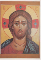 DIPINTO CRISTO SANTO Religione Vintage Cartolina CPSM #PBQ122.IT - Tableaux, Vitraux Et Statues