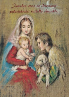 Vergine Maria Madonna Gesù Bambino Natale Religione Vintage Cartolina CPSM #PBP801.IT - Vierge Marie & Madones