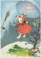 PASQUA CONIGLIO Vintage Cartolina CPSM #PBO541.IT - Ostern