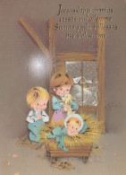 BAMBINO Scena Paesaggio Gesù Bambino Vintage Cartolina CPSM #PBB574.IT - Scènes & Paysages